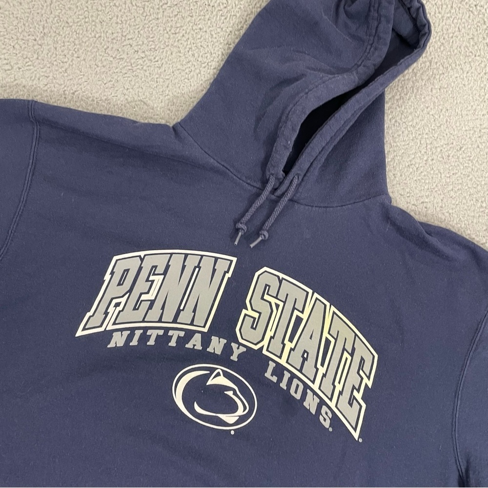 Penn State Hoodie Sz L Navy Nittany Lion Pro Edge Pullover - Picture 2 of 9